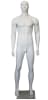 Matte white athletic male mannequin with arms to side - Image 1 of 0