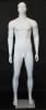 Matte white athletic male mannequin with arms to side - Image 4 of 0
