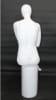 Female egghead mannequin in seated pose. Her legs are crossed with her hands on her lap. - Image 3 of 0