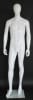 6' 2" Glossy White Egghead Male Mannequin - Leg Out - Image 1 of 0