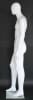 6' 2" Glossy White Egghead Male Mannequin - Leg Out - Image 2 of 0
