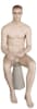 Realistic Seated Male Mannequin with Molded Hair - Image 4 of 0