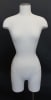 Female 3/4 Dress Form Linen Covered with Chrome rolling base - Image 2 of 0