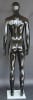 6' 1" Slender Glossy Black Egghead Male Mannequin - Image 3 of 0