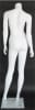 Matte White 5' 4" Headless Female Mannequin - Angled Pose - Image 3 of 0
