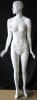 Matte White Female Mannequin with Molded Hair and Realistic Facial Features - Image 1 of 0