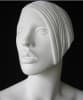 Matte White Female Mannequin with Molded Hair and Realistic Facial Features - Image 4 of 0