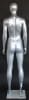 Metallic Silver Female Egghead Mannequin - Wide Stance - Image 3 of 0