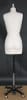 Size 2 Female Linen Dressmaker Form with Rolling Black Base - Image 3 of 0