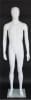 5'8" Abstract Egghead Matte White Male Mannequin - Image 1 of 0