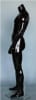 Glossy Black Male Headless Mannequin Athletic - Image 4 of 0