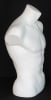 White fiberglass male torso freestanding form with matte finish for displaying shirts and apparel. - Image 4 of 0