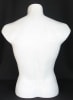 White fiberglass male torso freestanding form with matte finish for displaying shirts and apparel. - Image 5 of 0