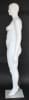 Matte white size 16 female plus-size mannequin with molded hair, realistic head, fiberglass construction, and tempered glass base. - Image 4 of 0