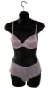 Case of 12 matte black female 3/4 torso forms made from thick injection molded plastic with chrome hooks for women's apparel displays. - Image 1 of 0