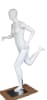 Matte White Female Egghead Mannequin Running - Image 4 of 0