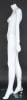 Matte white female headless fiberglass mannequin in an elegant tiptoe pose with tempered glass base for retail fashion displays. - Image 2 of 0