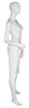 5'9" matte white abstract female fiberglass egghead mannequin with glass base for modern retail clothing display - Image 4 of 0