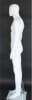 Matte white male egghead mannequin small size full body retail display form for clothing presentation - Image 2 of 0