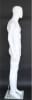 Matte white male egghead mannequin small size full body retail display form for clothing presentation - Image 4 of 0