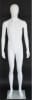 5'10" matte white abstract male mannequin full body retail display form for modern fashion clothing presentation - Image 2 of 0