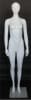 6 ft white fiberglass female mannequin full body retail display form for fashion clothing presentation - Image 1 of 0