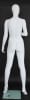 Matte White Female Egghead Mannequin Right Arm Bent - Image 2 of 0