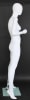 Matte White Female Egghead Mannequin Right Arm Bent - Image 3 of 0