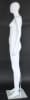 Matte White Female Egghead Mannequin 5'11" Height - Image 5 of 0