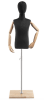 Child display dress form with natural canvas torso on wooden flat base adjustable retail mannequin for boutiques and designers - Image 4 of 0