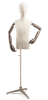 Child display dress form with bronze canvas torso on metal tripod base adjustable retail mannequin for boutiques and designers - Image 3 of 0