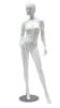 glossy white retro abstract female mannequin left leg out retail display zing display - Image 2 of 0