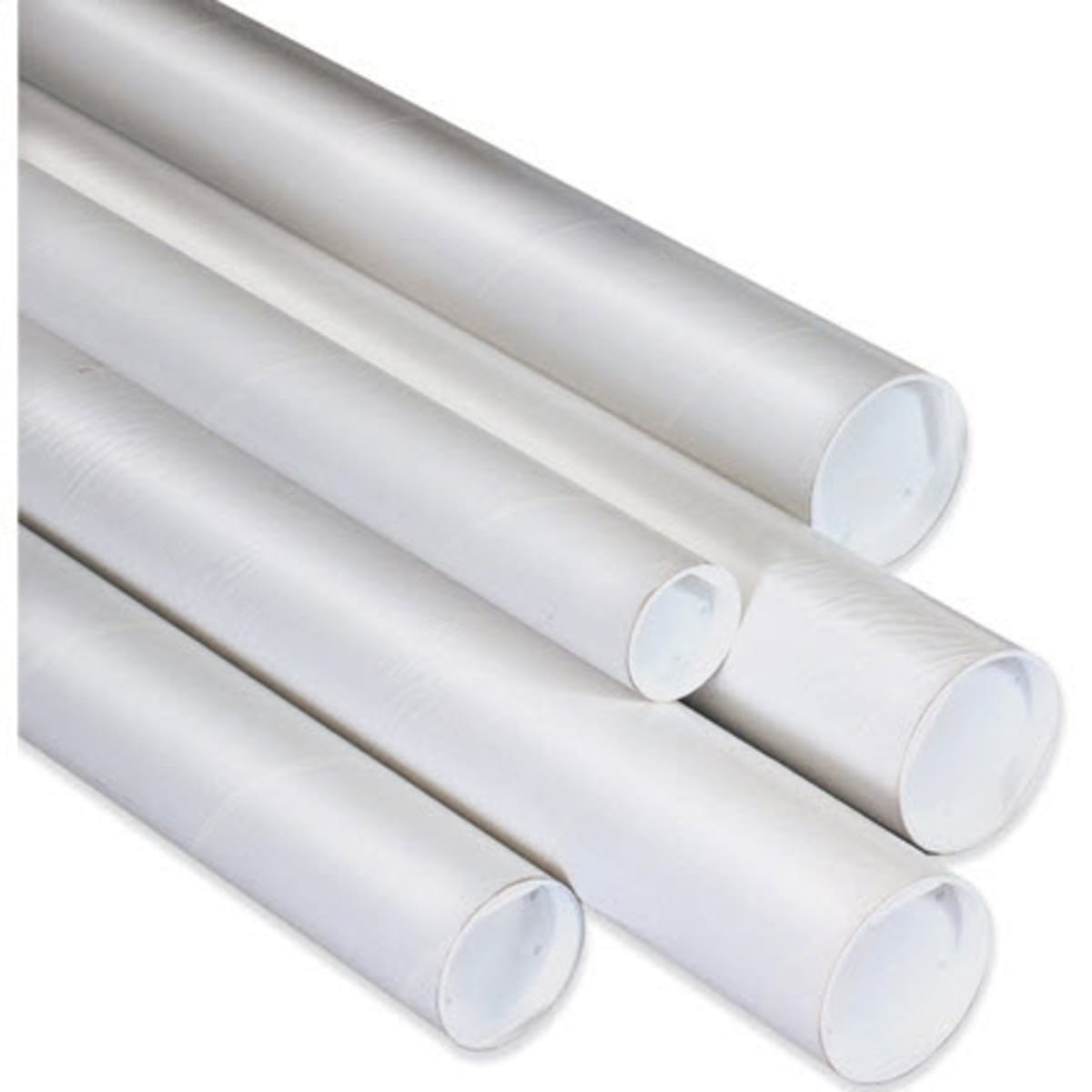 TUBE, MAILING, WHITE 1.5"x16"x.06 W/END CAPS, 50/CASE