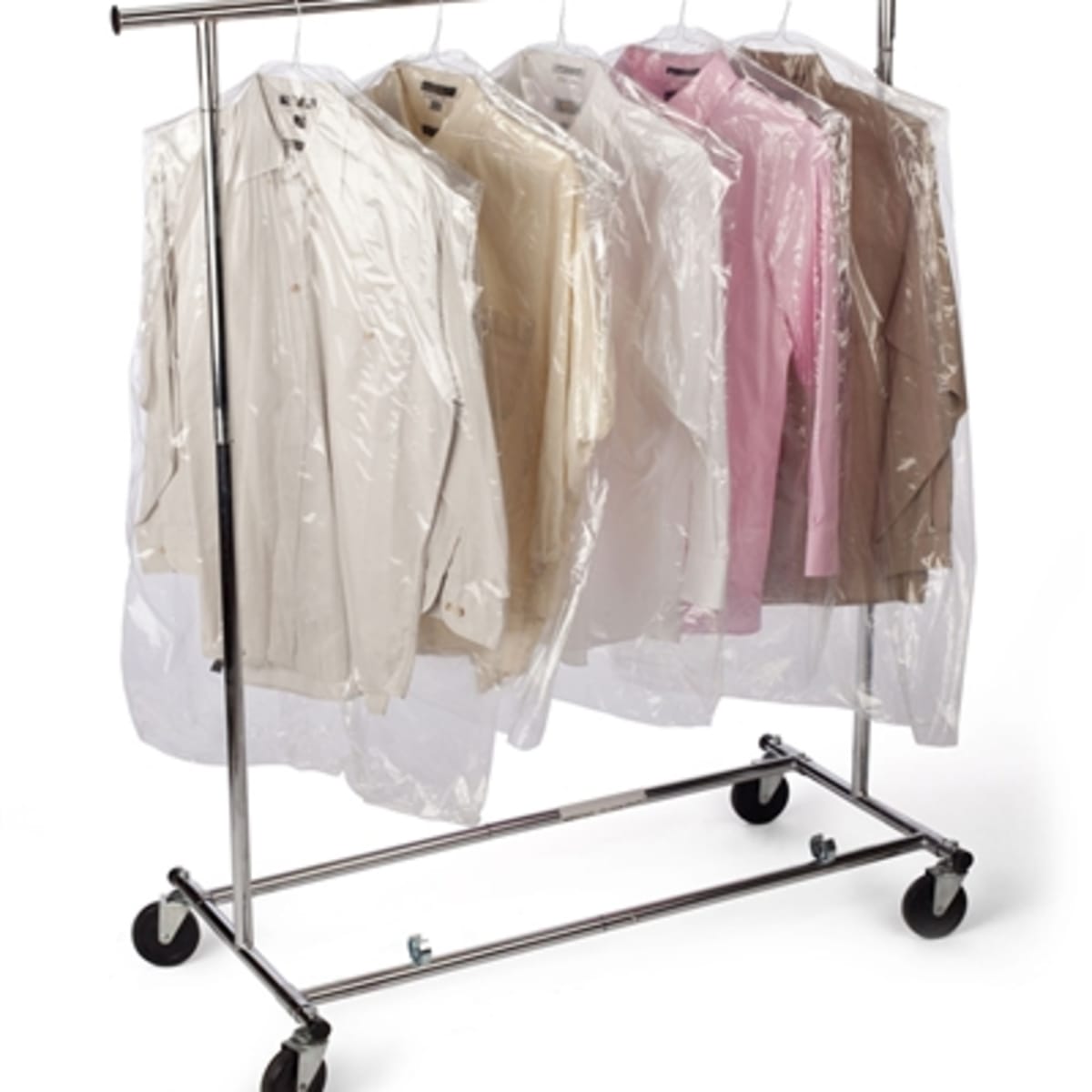 Garment Bag, Clear .6 Mil LDPE, 21" W. x 4" D. x 30" L., 650/Roll