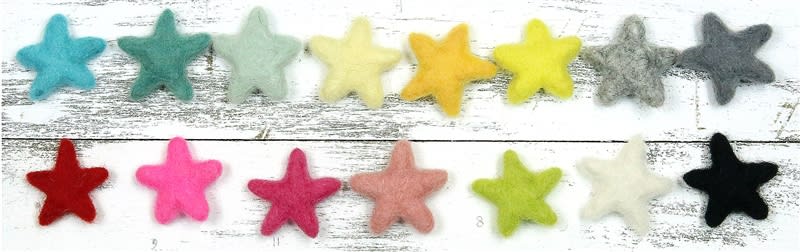 Felt Stars Felt Shape Pom Poms Wool Felt Stars Pompoms Star Felt