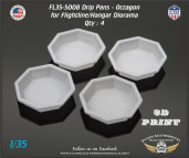 FL35-5008 Drip Pans - Octagon for Flightline / Hangar Diorama