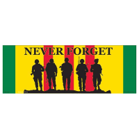 Vietnam Veteran Flag Bumper Sticker - BM0067