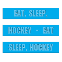 eat, sleep, hockey wrist band, hockey party gift