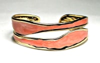 SS-19-O STAINLESS STEEL CUFF BRACELET IN ORANGE  COLOR