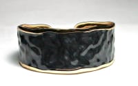 SS-21-B STAINLESS STEEL CUFF BRACELET IN BLACK