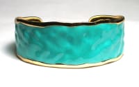 SS-21-G STAINLESS STEEL CUFF BRACELET IN GREEN