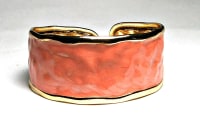 SS-21-O STAINLESS STEEL CUFF BRACELET IN ORANGE