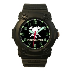Aquaforce Firefighters Analog Quartz Watch 24Y black tactical watch with luminous dial
