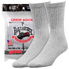 Railroad Socks Grey Crew Socks 6072