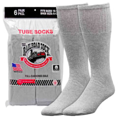 Railroad Socks Grey Tube Socks 6077