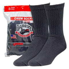 Railroad Socks Black Crew Socks 8081
