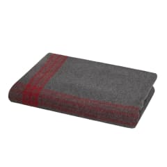 Rothco Grey With Red Striped Wool Blanket - 1096