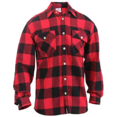 Rothco Red Buffalo Plaid Lightweight Flannel Shirt 1190
