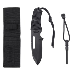 Rothco Black Paracord Knife With Fire Starter - 36742