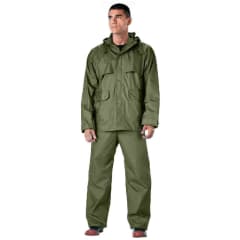 Rothco Olive Drab 2-pc Microlite Pvc Rainsuit 3774